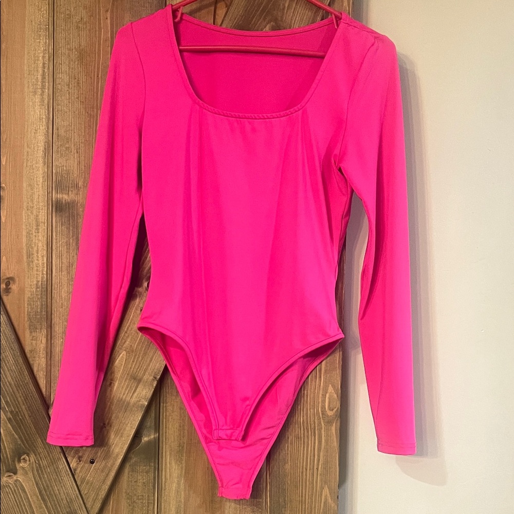 Pink Long Sleeve One Piece